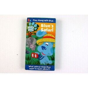 Blue's Clues Blue's Safari VHS 2000 Nick Jr Nickelodeon Play-Along‎ Tested Works
